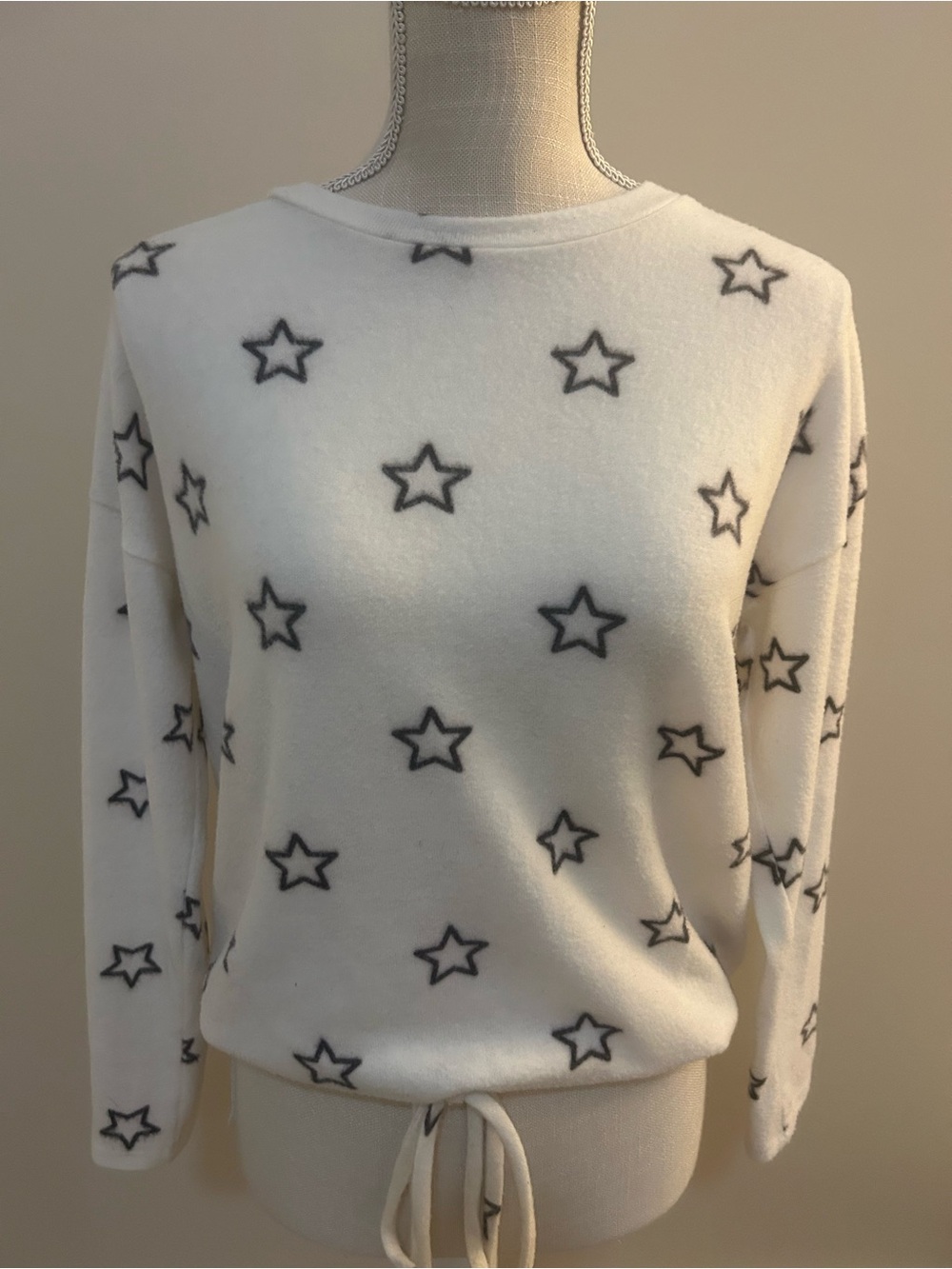 White Star-Print Women’s Sweater